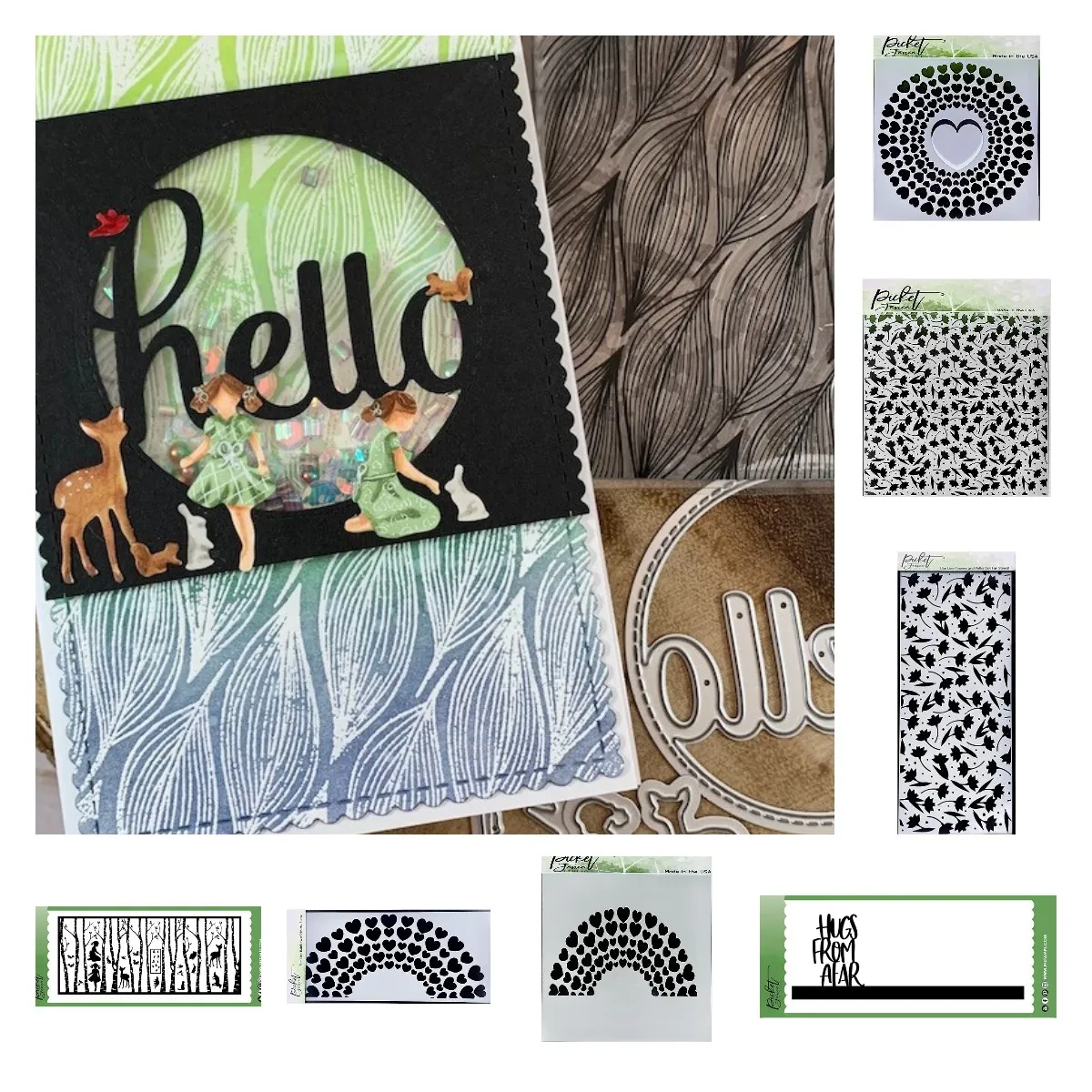 

Slim Line Hugs From Afar Word Topper Metal Cutting Dies Stamps Stencil Hot Foil Scrapbook Diary Decoration Embossing Template