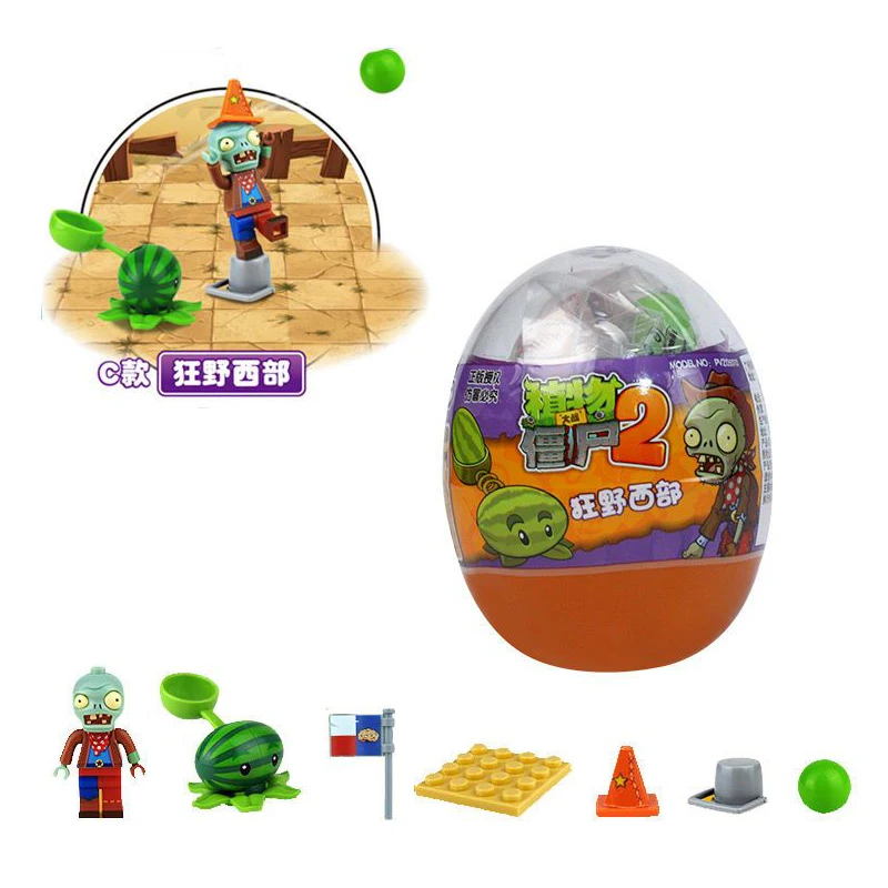 Plants vs. Zombies Theme Building Blocks Unisex ABS Plastic Puzzle Toys Mały rozmiar Nieregularny kształt dla dzieci w wieku 3+