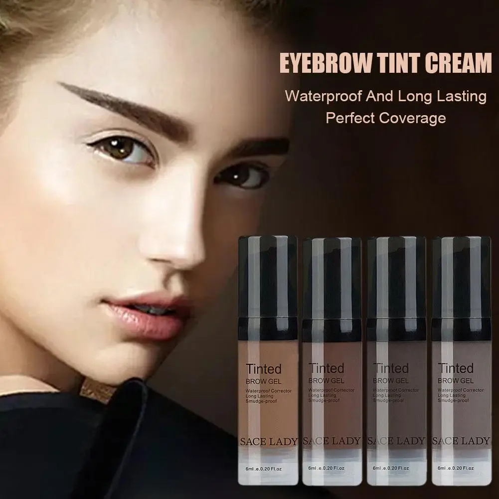 

4 Colors Eyebrow Dyed Cream Korean Makeup Long Lasting Cosmetics Waterproof with gel Brush Liquid Brow Eye Beauty U0V0