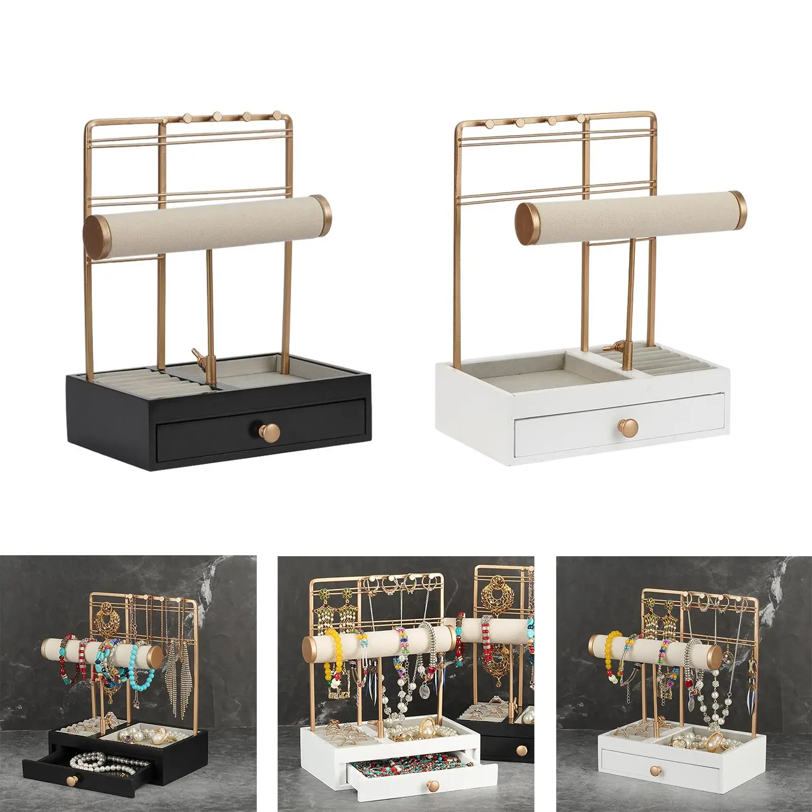 Jewelry Display Organizer Rack Necklace Drawer for Bangle Earrings Bracelet 2023 New