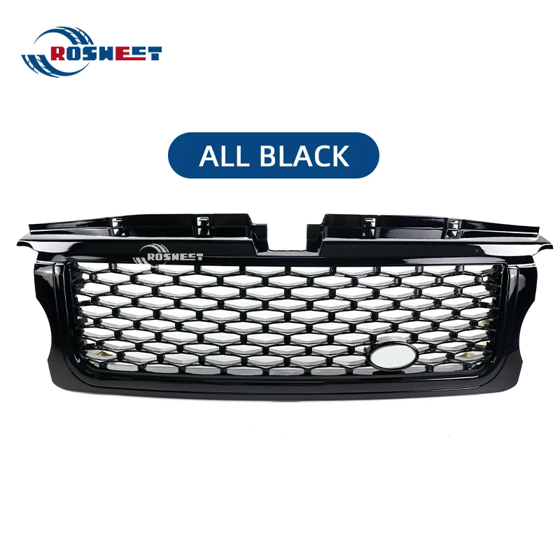 

Передняя решетка ROSWEET для Land Rover Range Rover Sport L320 2005-2009, решетка впускного капота для гонок, сетчатая решетка, автомобильные аксессуары