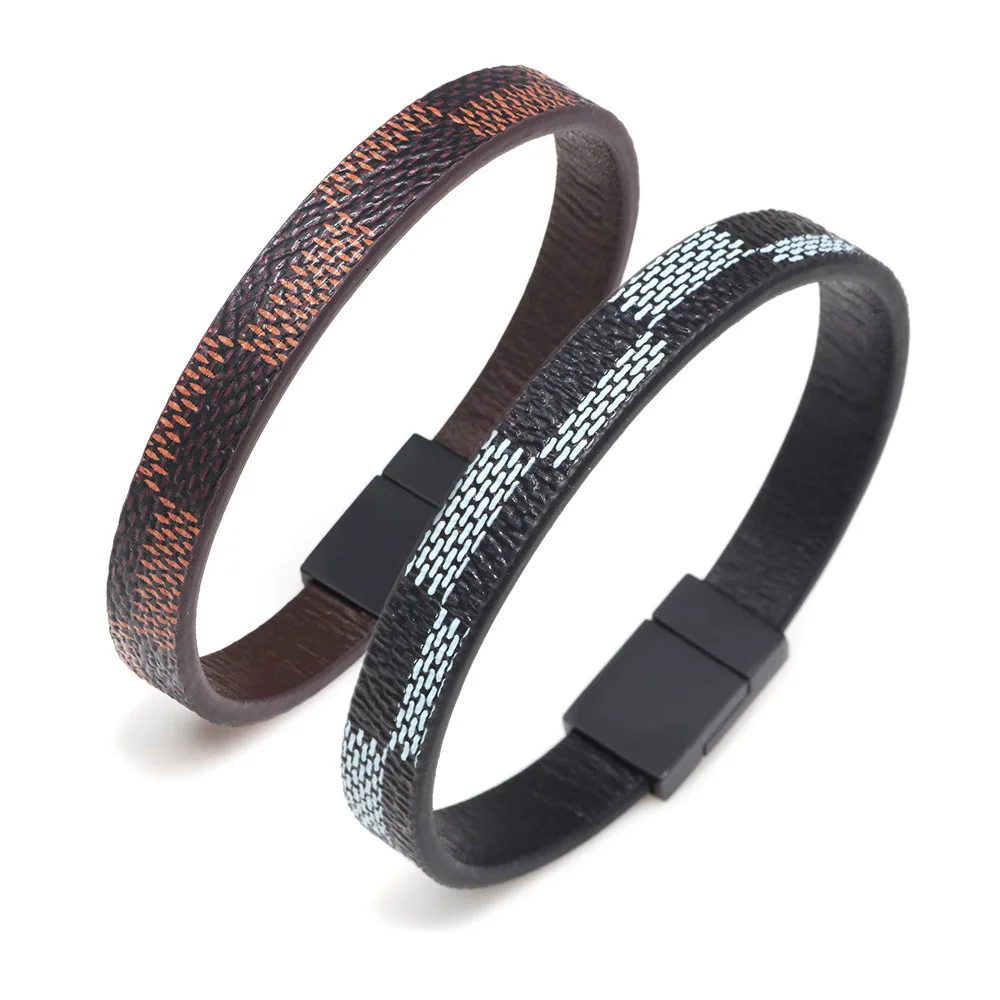 

Fashion PU Leather Woven Magnet Bracelet Creative Men's Simple All-match Personality Bracelet