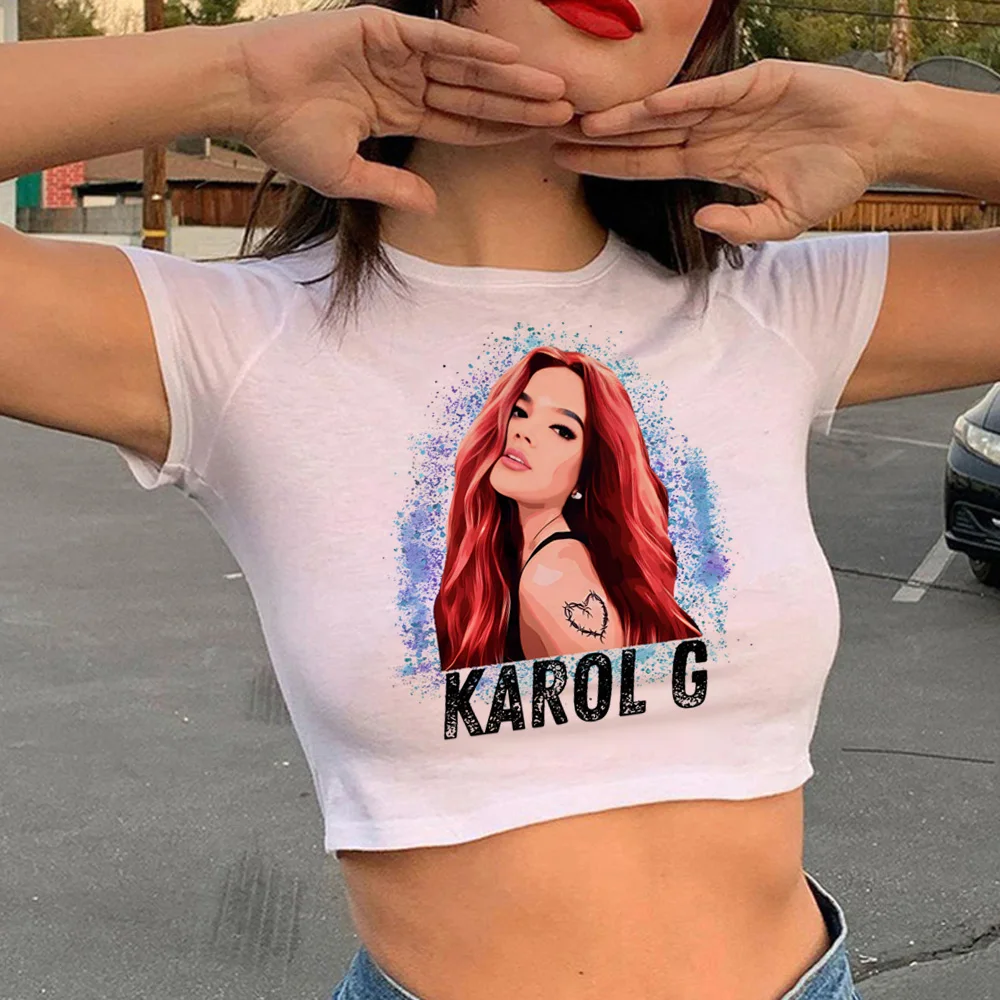 Karol g Женская футболка Манга дизайнерская уличная одежда y2k для девушек