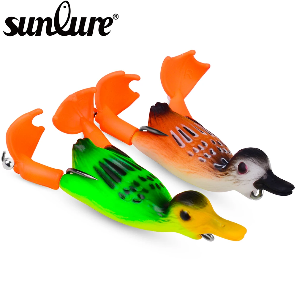 

Sunlure 1 шт. пропеллер Флиппер утенок рыболовная приманка утяжка рыбалка лягушка приманка 9 см-11,5 г искусственная приманка утенок 3D глаза повсе...