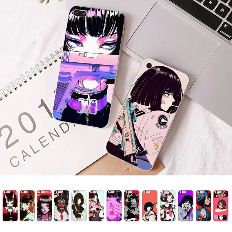 

Vinne Art Girl Anime Phone Case For iPhone 8 7 6 6S Plus X SE 2020 XR XS 14 11 12 13 Mini Pro Max Mobile Case