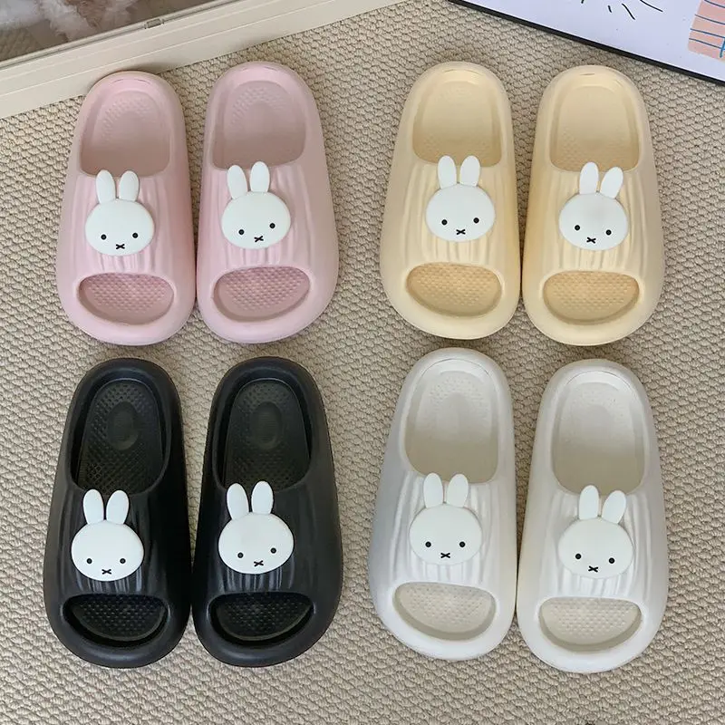 Kawaii Miffy тапочки с кроликом, женская летняя одежда, домашние нескользящие домашние тапочки с толстой подошвой в форме сердца для девочек (art.: 3920cd6a60dce) - 3920cd6a60dce