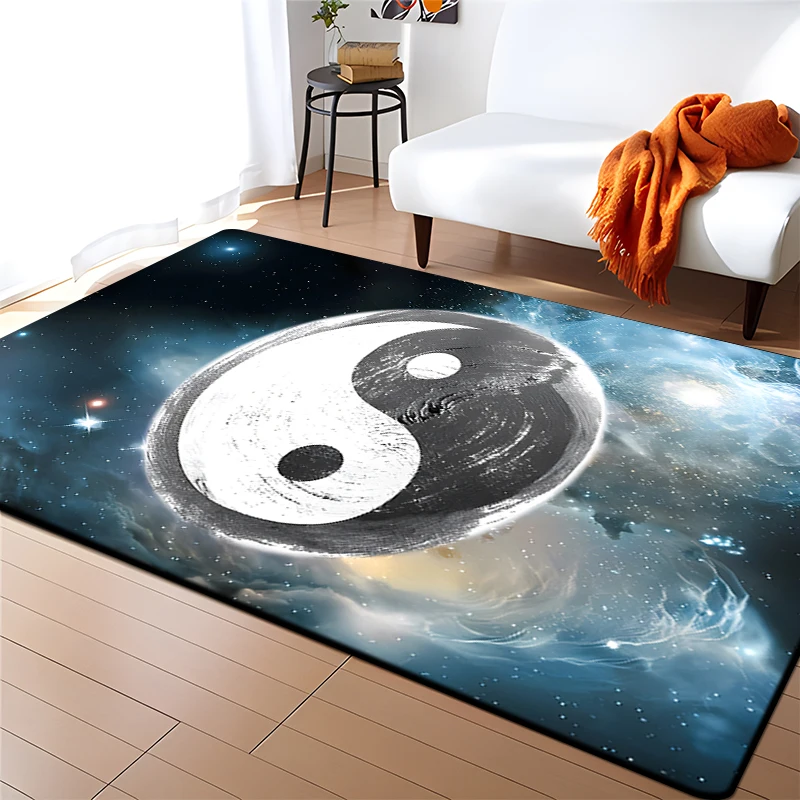 

Modern Chinese Tai Chi Bagua Yin Yang Area Rug Living Room Carpet for Children Play Home Deco Floor Mat E-sports Chair Rugs