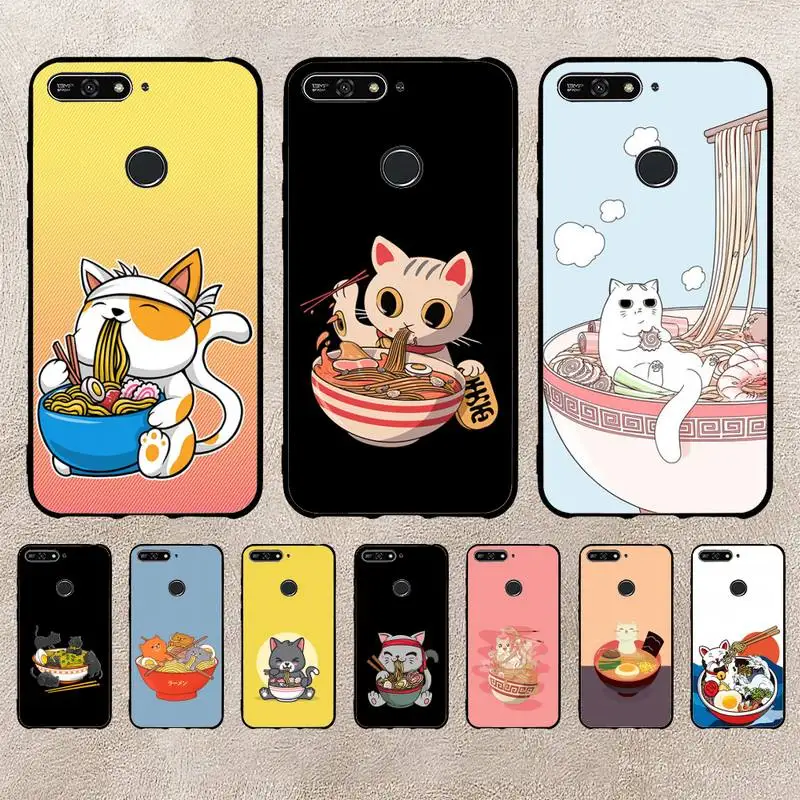 

Neko Ramen Japan Cat Phone Case For Xiaomi 11 10 12Spro A2 A2lite A1 9 9SE 8Lite 8explorer F1 Poco 12S Ultra Cove