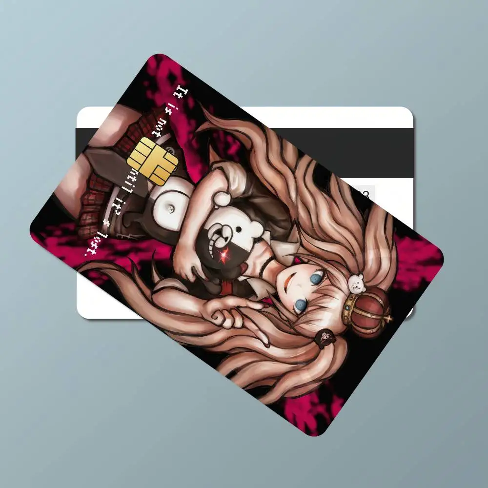 Фото Наклейка на карту с изображением персонажа из игры D-Danganronpa, Эношима Джунко, для банковских, проездных, кредитных и дебетовых карт, водонепроницаемая. №4