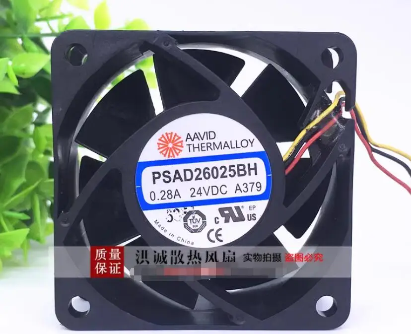 Фото AAVID PSAD26025BH DC 24 В 0,28 А 60x60x25 мм 3-проводной охлаждающий вентилятор для сервера №1