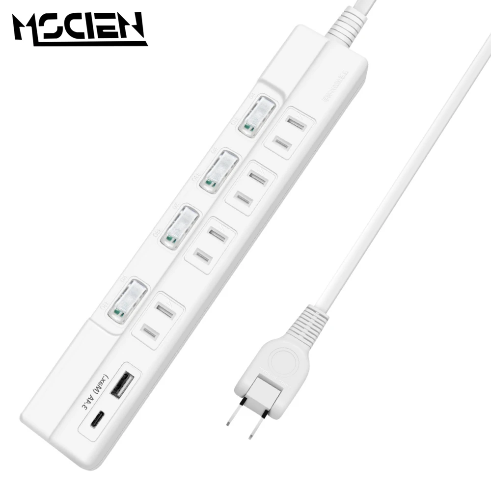 

MSCIEN Smart Home Electronic Power Strip Socket Fast Charging USB with 4 Sockets Standard JP Japan Plug for Homen Kitchen Office