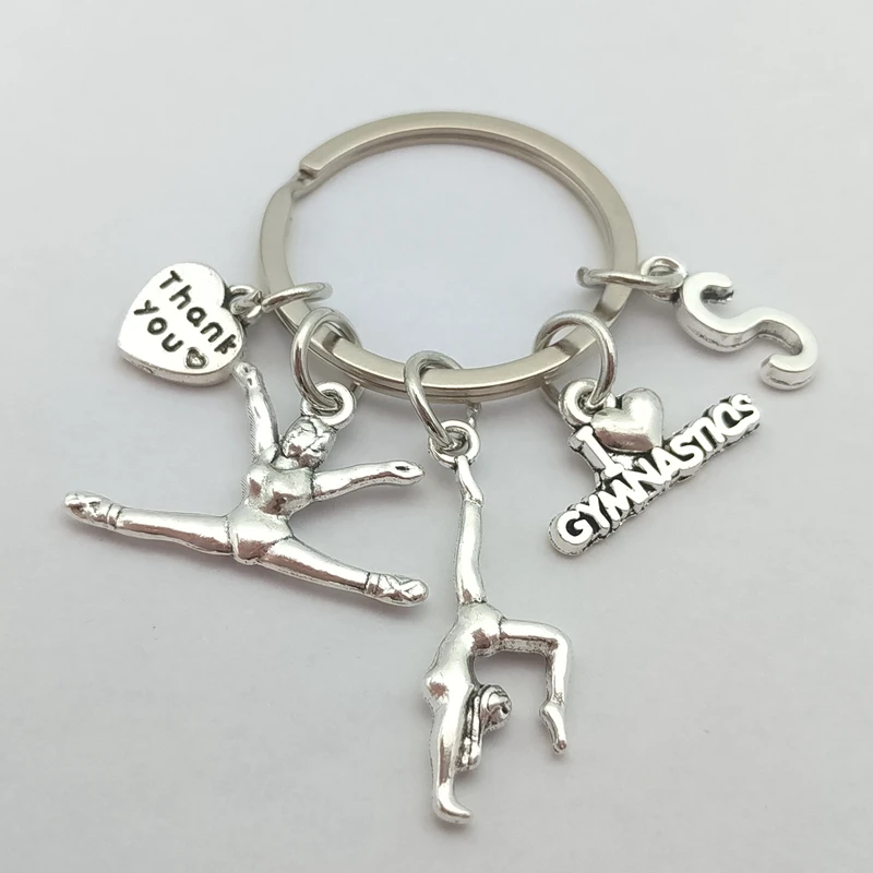 1 шт. цепочка-брелок с надписью Я люблю гимнастику