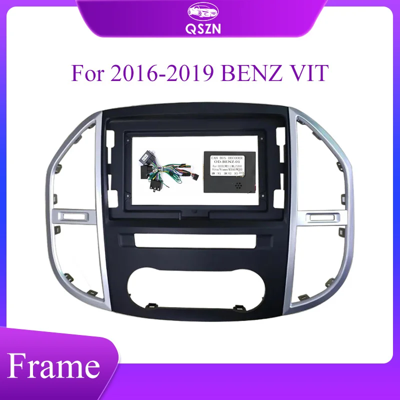 Center Console Panel Bracket Kit Frame For Mercedes Benz Vito 3 W447 2014 2015 2016 - 2020 Cable And Canbus