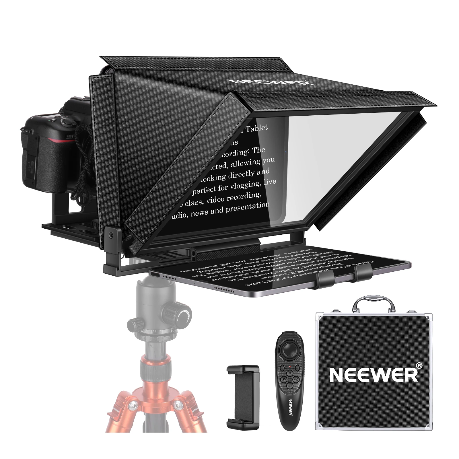 Neewer Teleprompter из алюминиевого сплава с пультом дистанционного управления для iPad