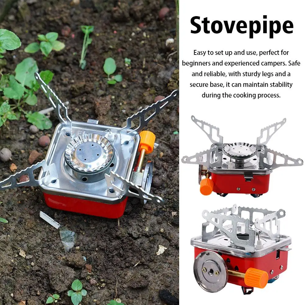 

Picnic Card Type Camping Stove Foldable Portable Travel Cooking Stove Furnace For Outdoor Hiking Picnic Accessories I0F4