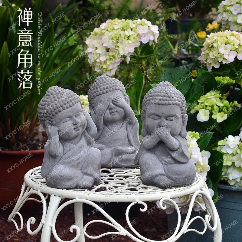 Новое украшение для двора в китайском стиле Sanbu маленькое искусственное сада и