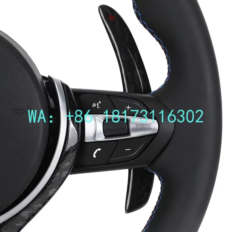 Фото Руль M Sport из кованого карбона и кожи (полу-кожаный) для BMW F10 F20 F30 F32 F36 M3 F80 M4 F82 M2 F87 X3 F2, производство Китай, 2026 год, на заказ №4