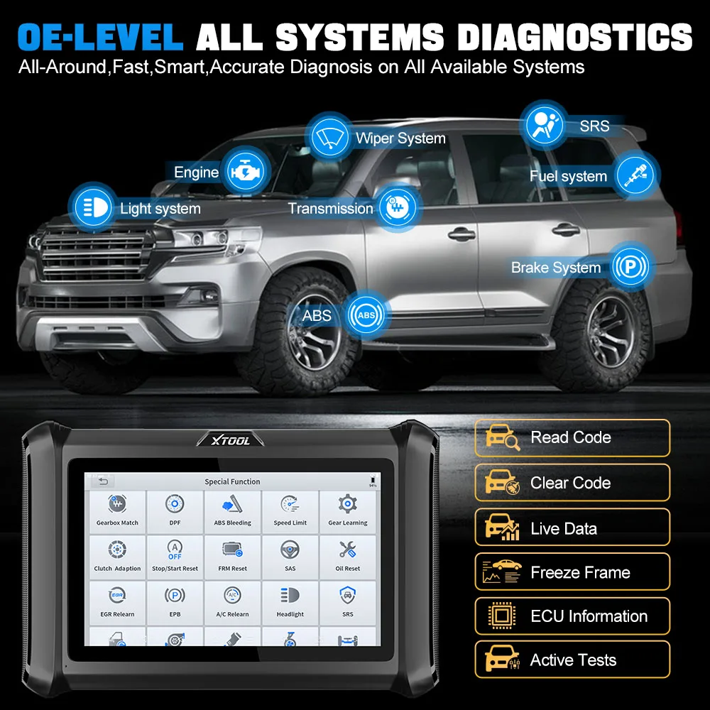 Фото Диагностический сканер XTOOL D7S для автомобилей (OBD2) с двунаправленным программированием ЭБУ и IMMO, программатор ключей, для диагностики автомобилей, модель 2026 года, со склада в США №5