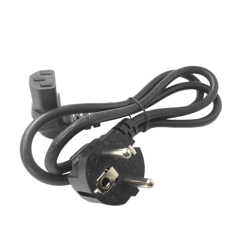 

EU PDU AC Power Cord,European 3Pin Male Plug to IEC 320 C13 Angled Power Adapter Cable for Wall Mount TV(EU Plug)