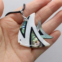 natural shell necklace the mother of pearl fish shaped pendant charms for elegant women love romantic gift