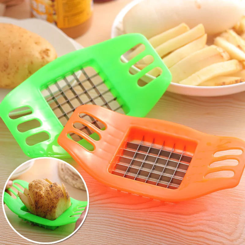 

Stainless Steel Vegetable Potato Slicer Cutter Chopper Chips Making Tool Potato Cutting Fries Tool Kitchen Accessories E#CH