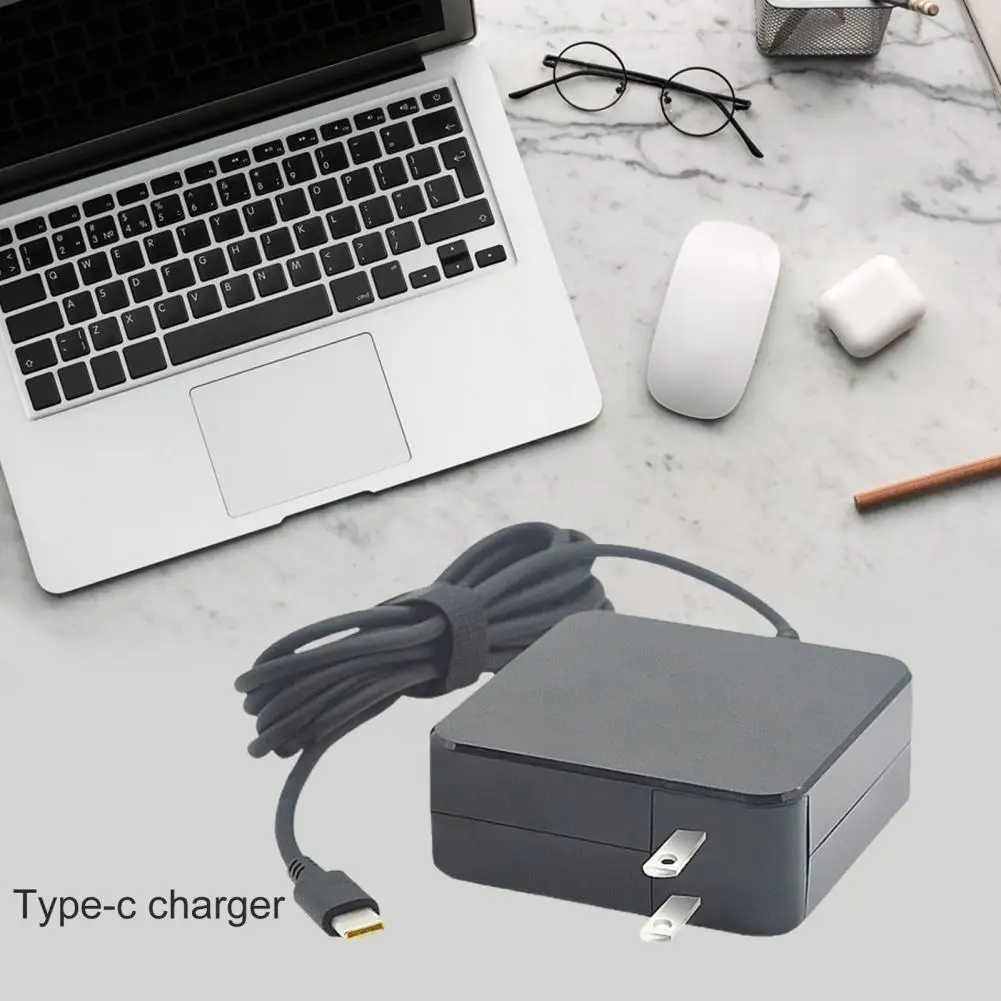 

Laptop Power Adapter Reliable Security Protection Insulated Notebook Type-C Adapter Charger Office Supplies