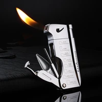 butane jet lighter with pipe tool pipe rod lighter multifunction gas lighter free fire compact cigarette accessories cigar man