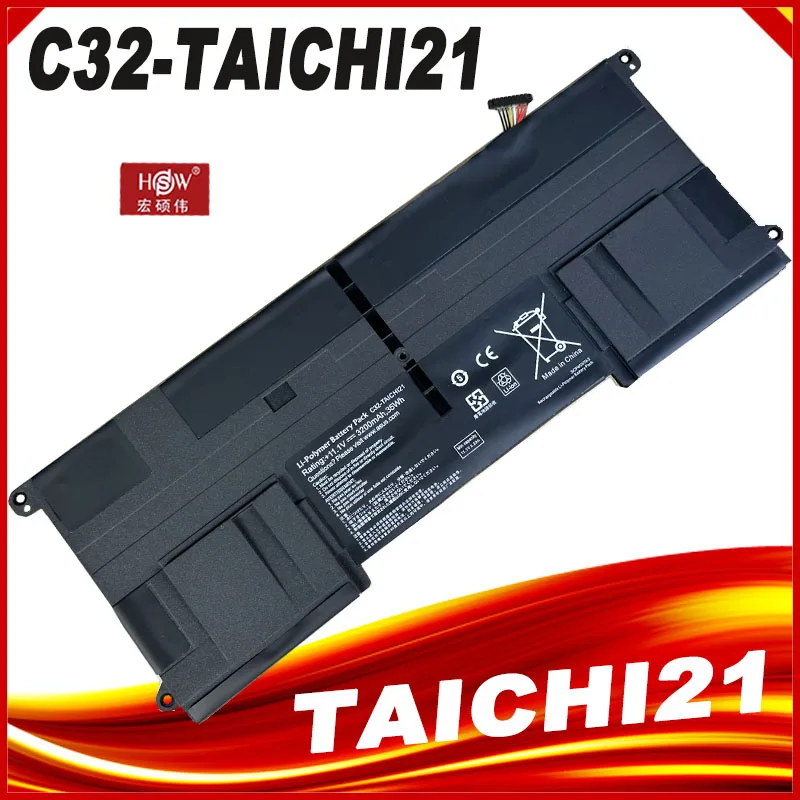 C32-TAICHI21 Аккумулятор для ноутбука ASUS Ultrabook TAICHI21 TAICHI 21 C32-TAICHI21 11,1 V 3200mAh 35WH