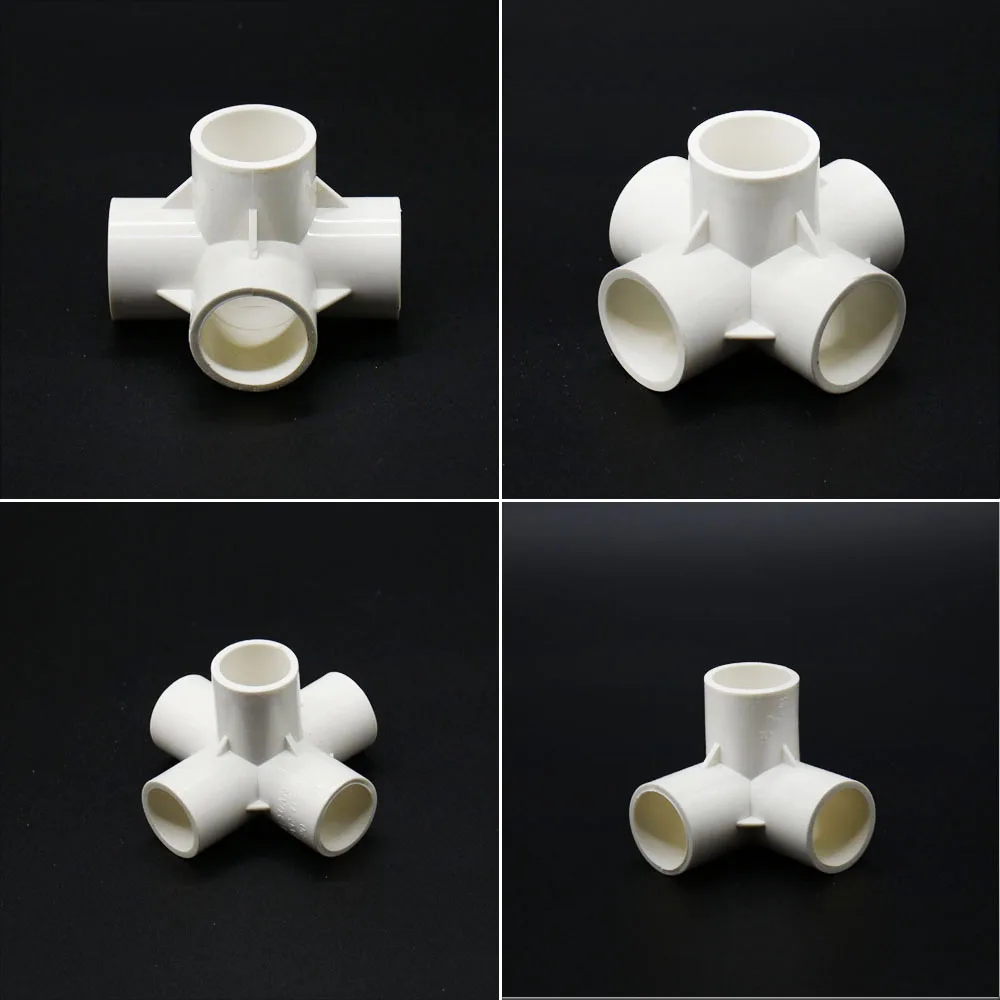 20/25/32/50mm PVC Coupler 3/4/5-way Three-Dimensional PVC Connector DN15/20/25/40 Water Supply Pipe Fittings