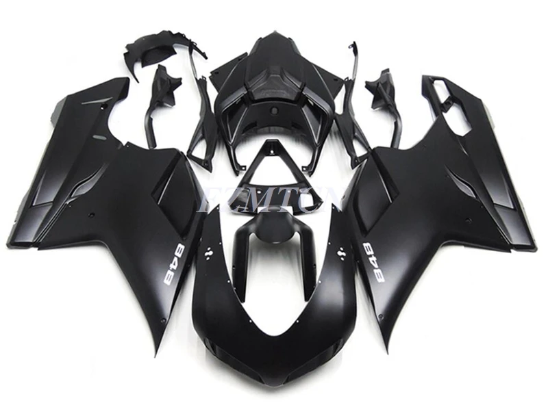 

Литьевая пресс-форма, новый комплект обтекателей из АБС-пластика, подходит для Ducati 848 1098 1198 Evo 2007 2008 2009 2010 2011 2012, кузов матовый черный