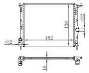 

BDC048016 for engine radiator (482 × × 16) LOGAN-manual