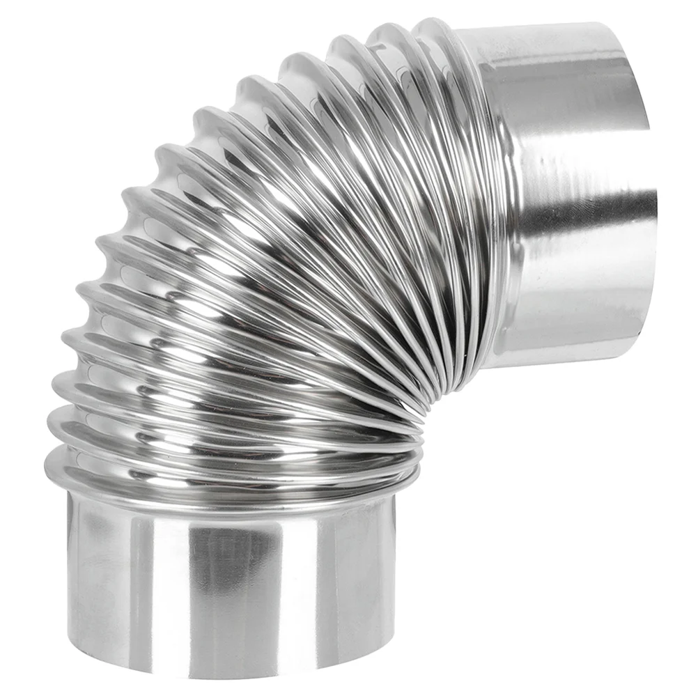 

Flexible Pipes Exhaust Stove Elbow Chimney Flues Stainless Steel Wood Vent Hose Air Kitchen
