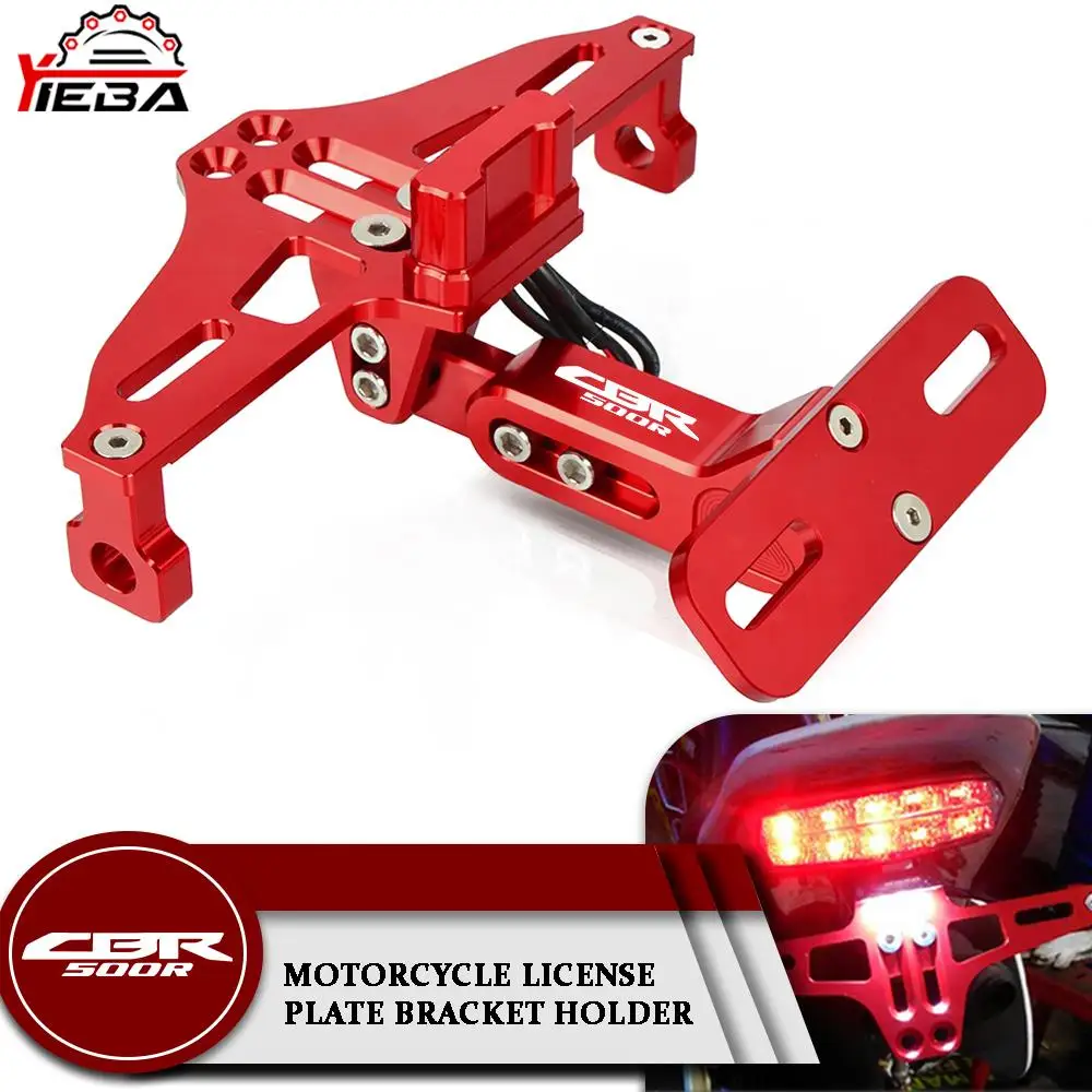 

Motorcycle LED License Plate Holder Support Plaque Bracket Frame FOR HONDA CBR500R CBR 500R CBR500 R 2013 2014 2015 2016-2018