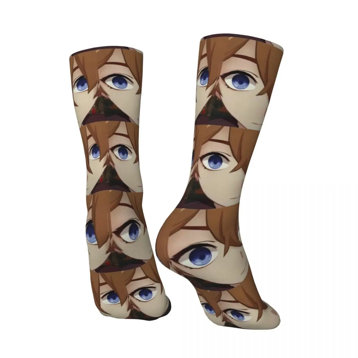 Hip Hop Vintage Childe Tartaglia Face Meme Crazy Men's compression Socks Unisex Genshin impact Harajuku Pattern Crew Sock