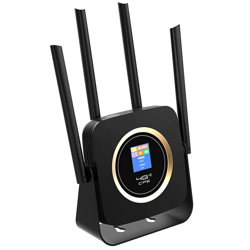 

4G Wireless CPE Router Lan Port Battery 300Mbps High Speed Mobile Wifi Hotspot EU Plug