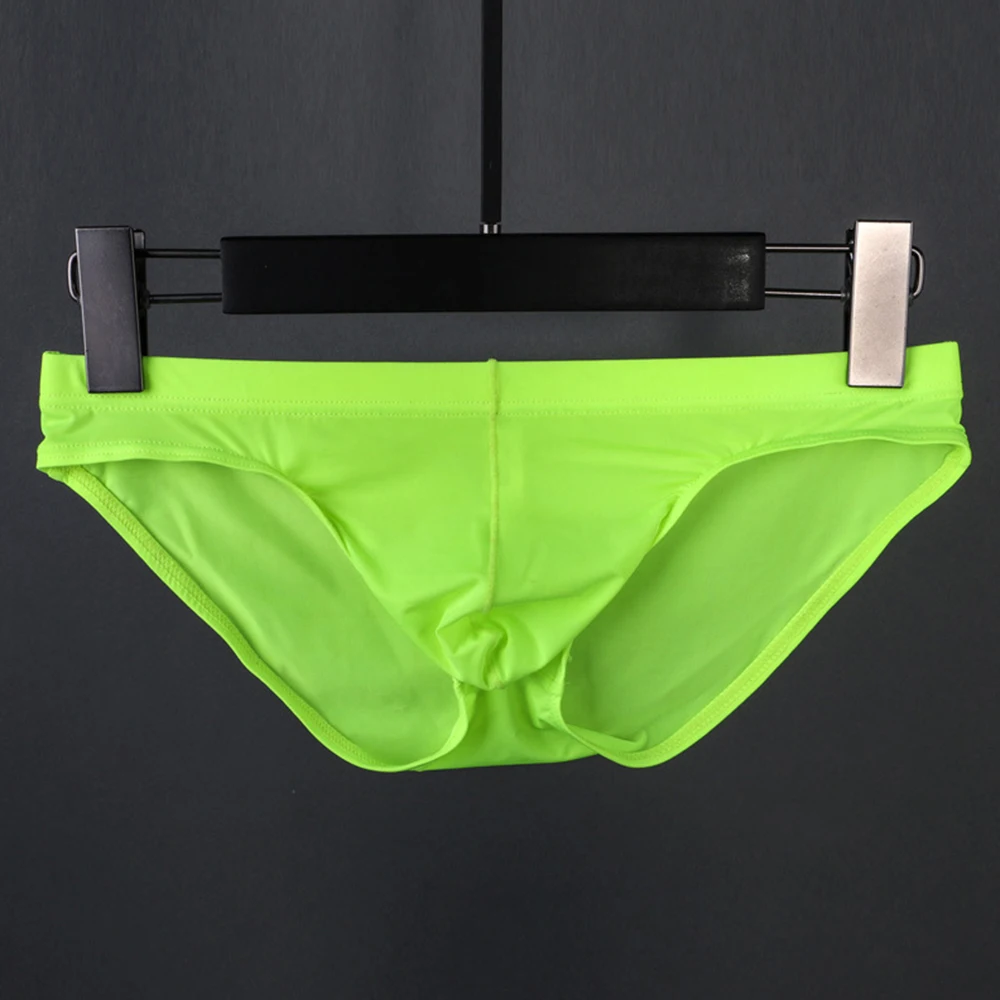 

Men's Ice Silk Underwear U Convex Bag Briefs Comfortable Breathable Mens Sexy Jocks Bikini Solid Color Low Waist Sissy Panties