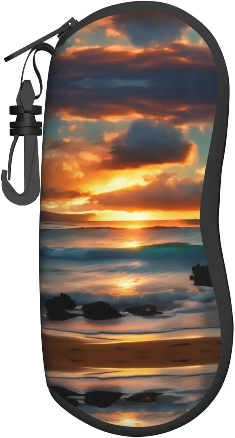 Пляжные солнцезащитные очки Maui с гавайским закатом морскими волнами облаками