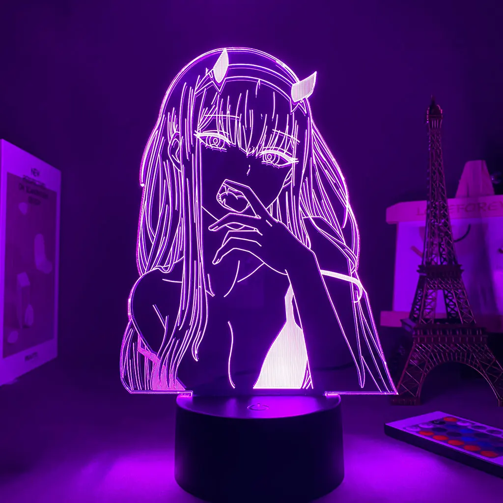 

Anime DARLING In The FRANXX zero two 3D night light colorful remote control touch usb new strange led table lamp