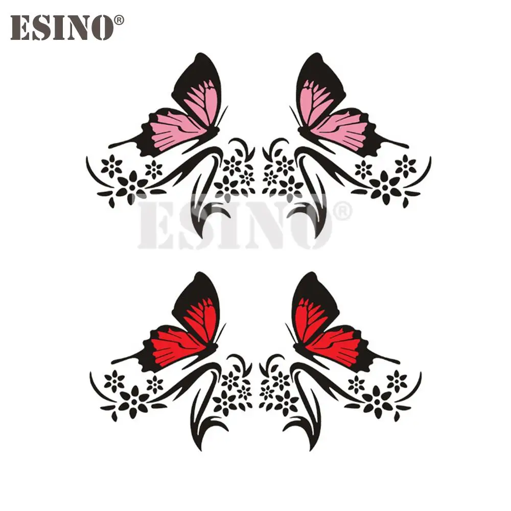 

2 x Car Styling Creative Funny Lovely Butterfly PVC Waterproof Sticker Decorative Pattern Vinyl Car Bumper Hood Body Decal
