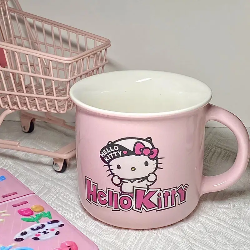 

Sanrio Hello kitty Cinnamoroll Cute Kawaii Toys Cartoon Anime Cute Household Ceramic Mark Drinking Cup Girls Birthday Gift