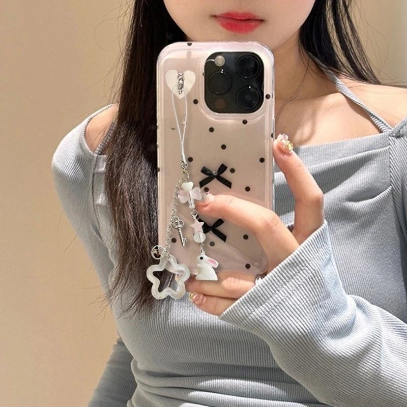 Сладкие звезды кролики подвески из бисера телефон ремни ремешок кошелек