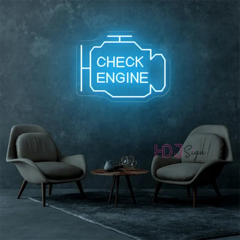 Неоновая светодиодная подсветильник Ineonlife для проверки двигателя автомобиля