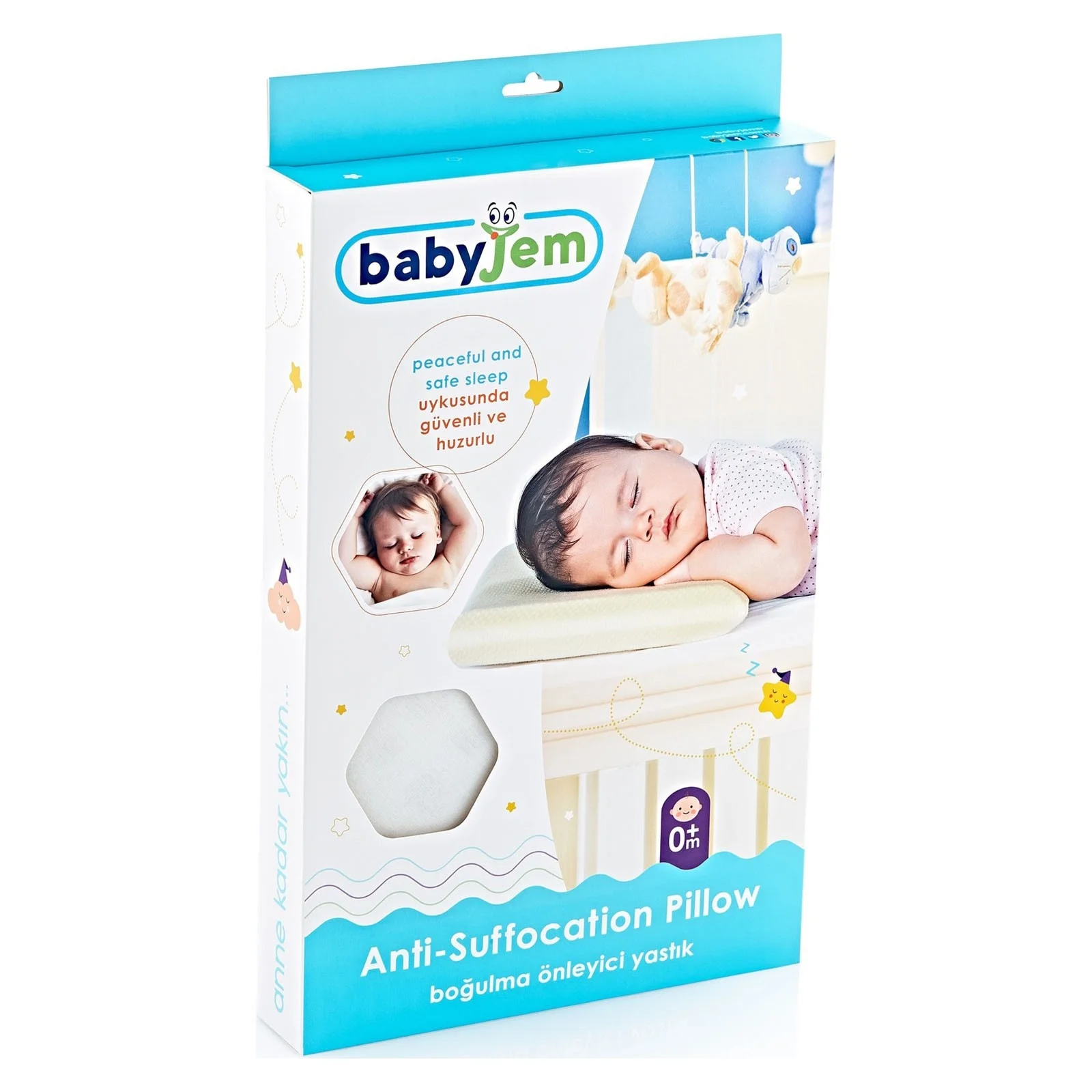 ebebek Babyjem Anti-suffocation Baby Pillow Ecru