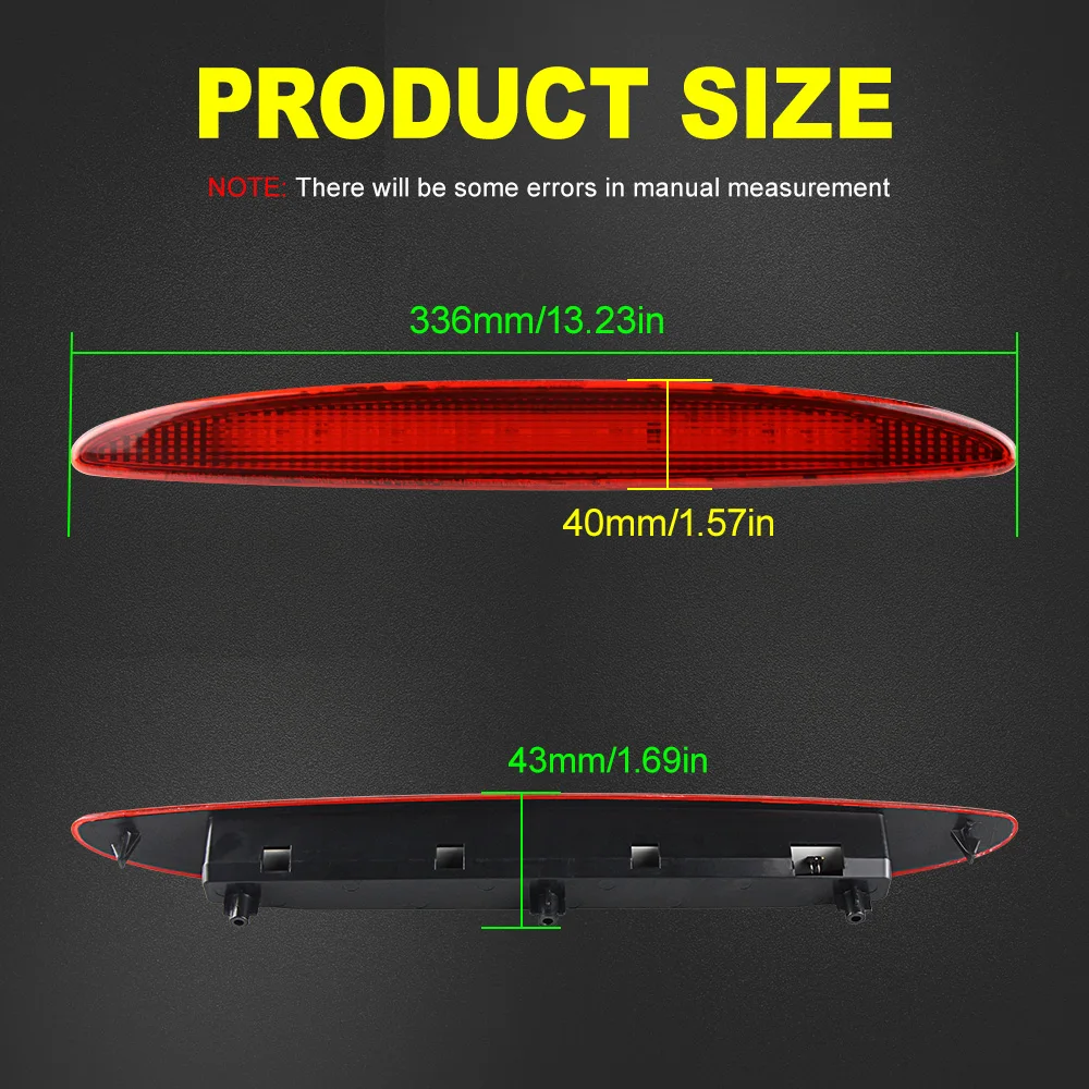 Фото 1 шт. для Mini Cooper R53 S Hatchback R50 2002-2006: Светодиодный задний стоп-сигнал, дополнительный 3-й стоп-сигнал, 12В №2