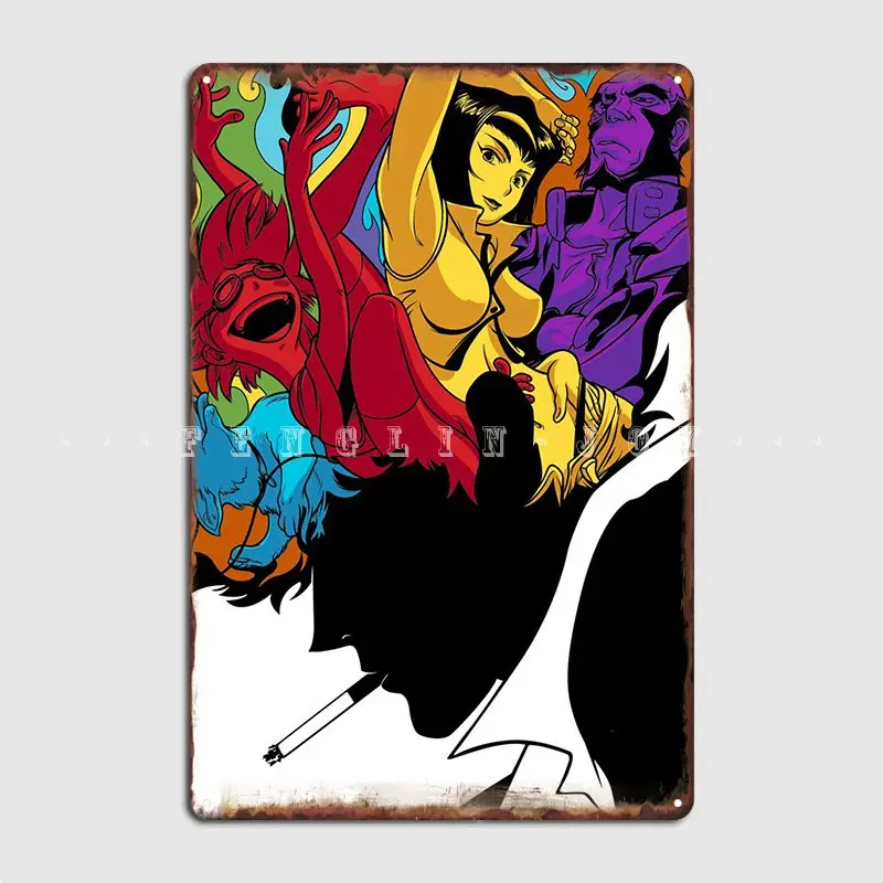 

Металлический плакат Cowboy Bebop, настенная роспись, паб, гараж, кинотеатр на заказ, кухня, жестяной плакат