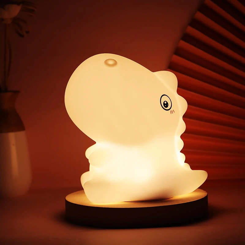 

Led Silicone Night Lights USB Rechargeable Soft Silicone Dinosaur Toy Nursery Night Lamp for Baby Gift Children Bedroom Present