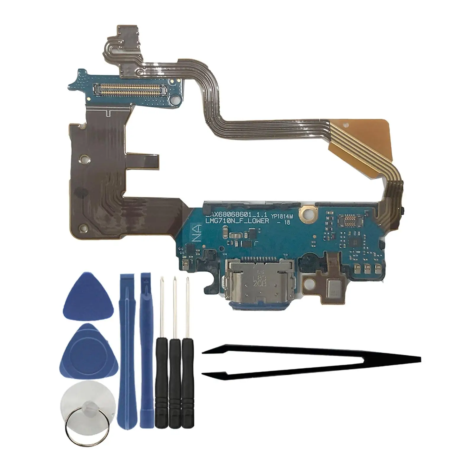 

USB Charging Port Dock Flex Cable, Replace Part USB Dock Connector Charging Port Flex Cable, for LG G7 ThinQ (USA Version)