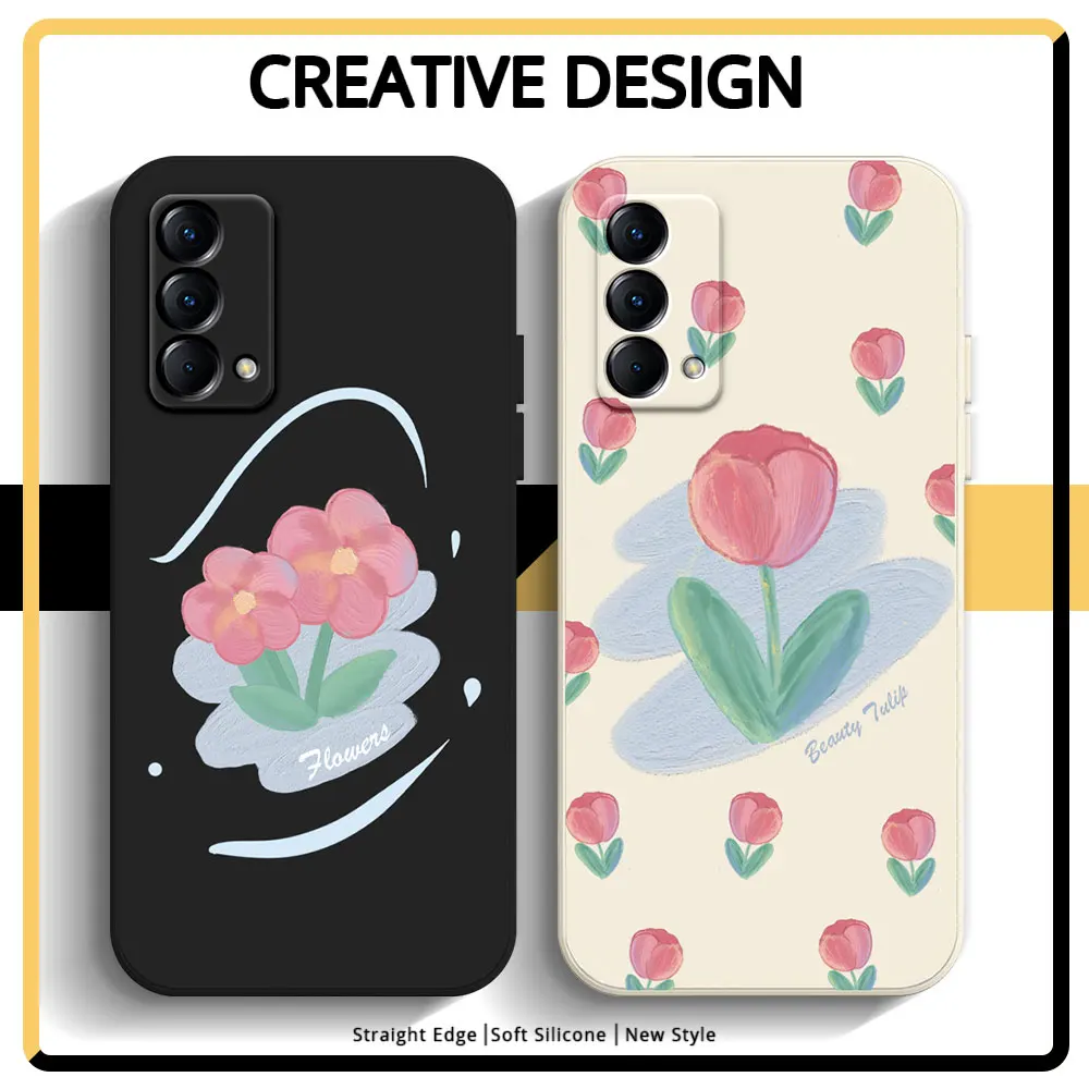 Новинка Цветочная флейта для Realme GT Master Edition V50S V13 9 Q3i Q3 Pro карнавальный