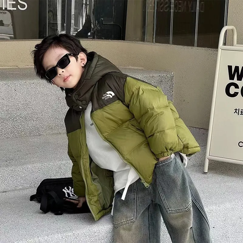 Осенне-зимний новый детский пуховик для мальчиков и девочек утепленная теплая