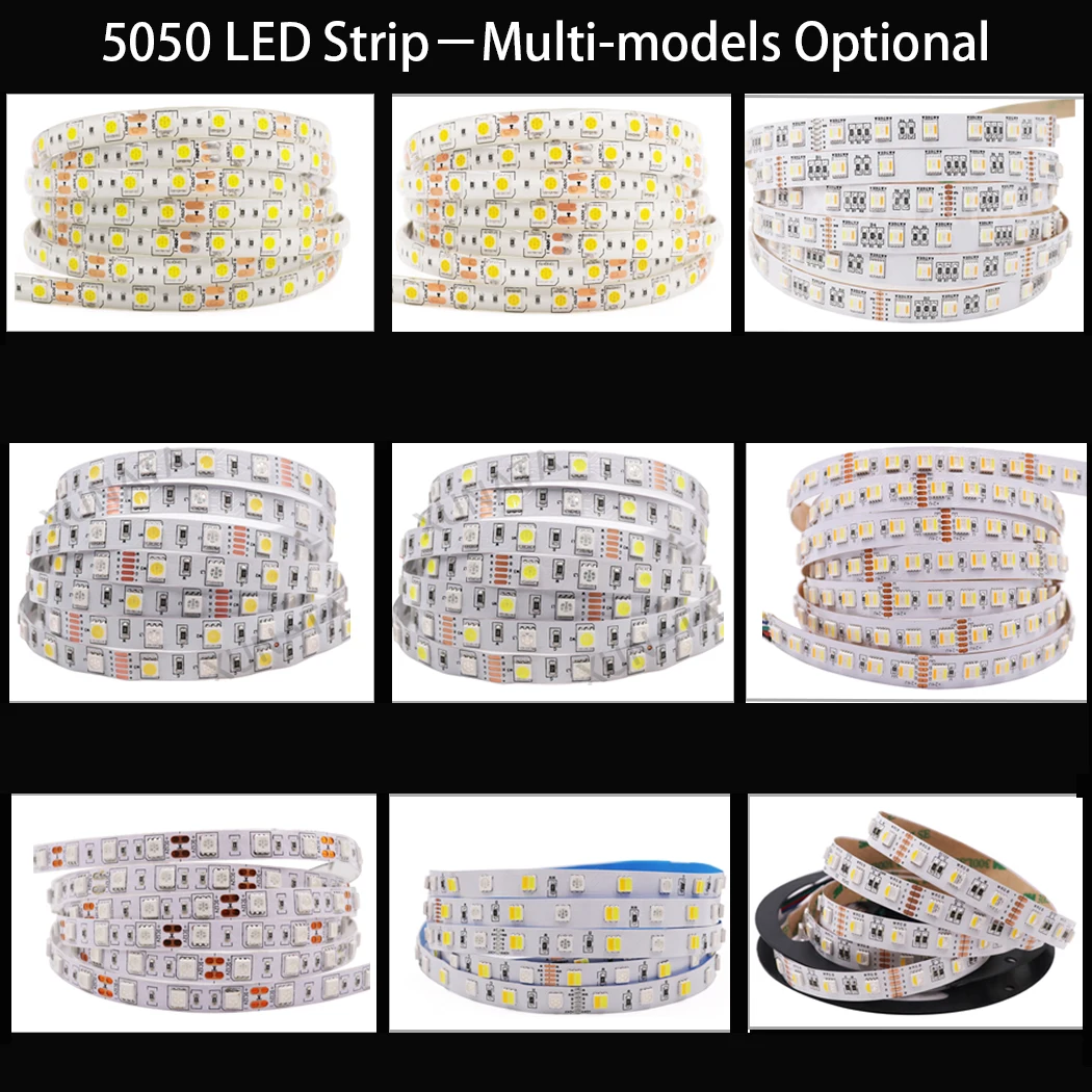 

5050 LED Strip DC12V 24V RGB CCT RGBW RGBWW White Warm White LED Tape Light 60LEDs/m 300LED Flexible LED Ribbon Waterproof 5M